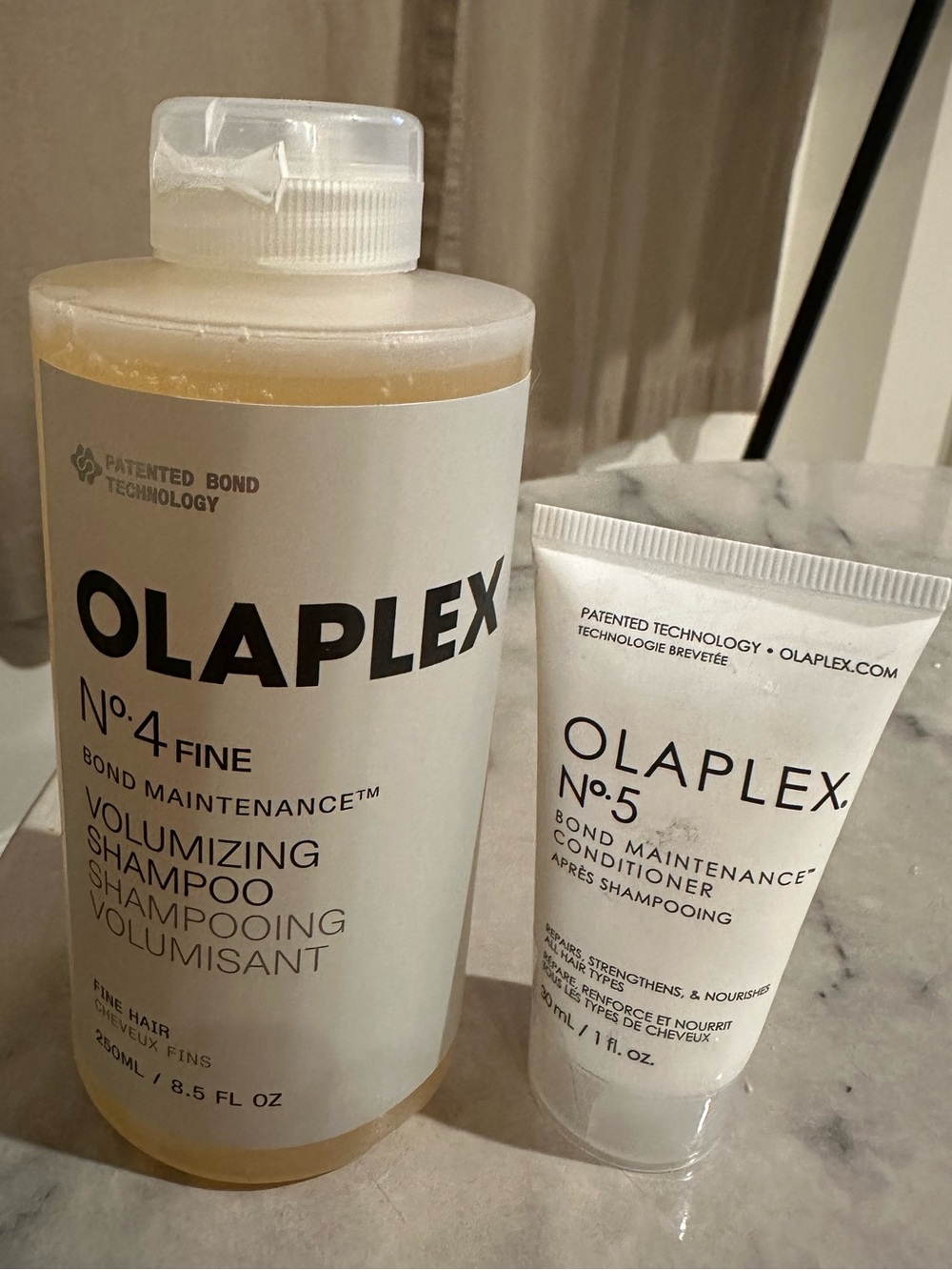 OLAPLEX Volumizing Shampoo No.4 & a small bottle of conditioner